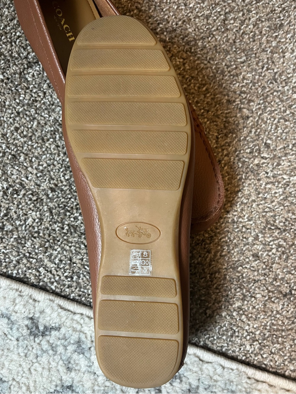 Coach Leather Penny Loafers in Chestnut Brown with Gold Hardware - Picture 3 of 4
